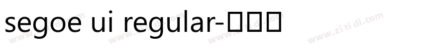 segoe ui regular字体转换